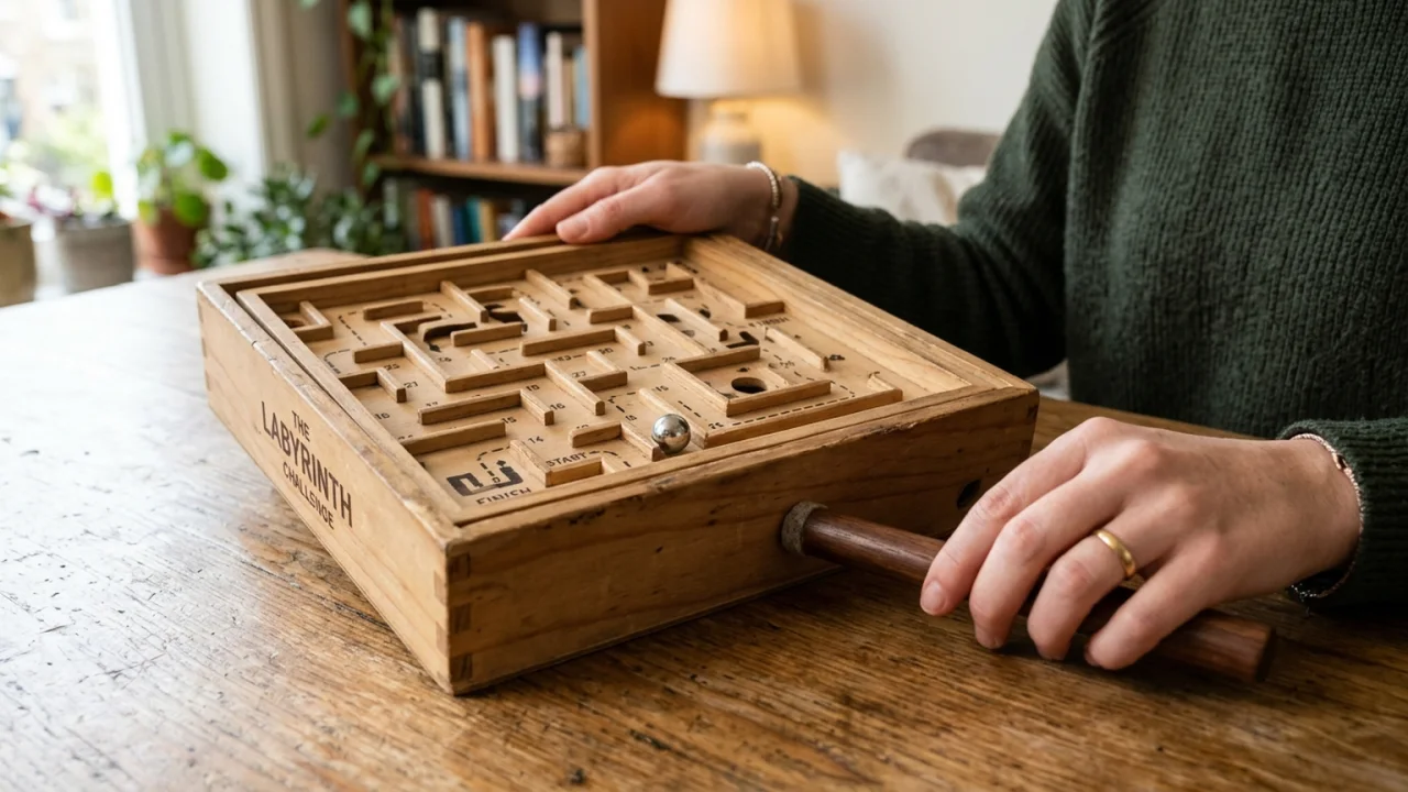 Magnet maze learning setup